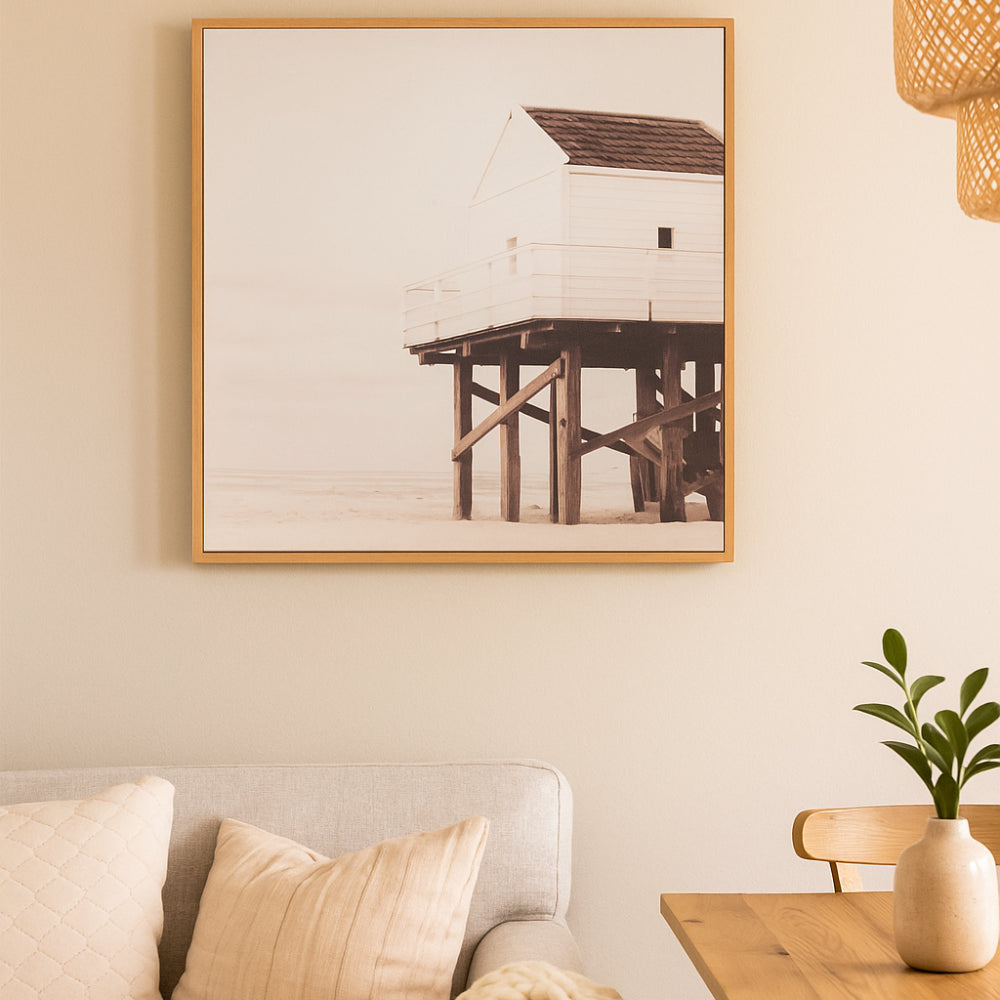 Coastal Tones Collection Printed Wall Canvas - BEACH HOUSE